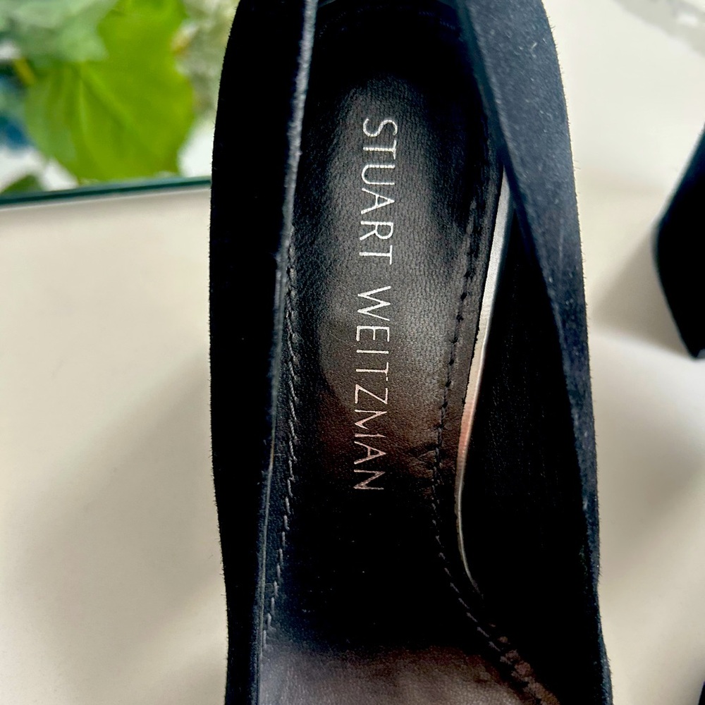 Stuart Weitzman Block Suede Slip On Beautiful Siz… - image 5